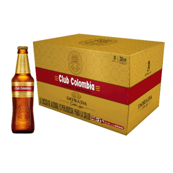 Club Colombia Beer Dorada - Bottle Pack of 24 (330ml)
