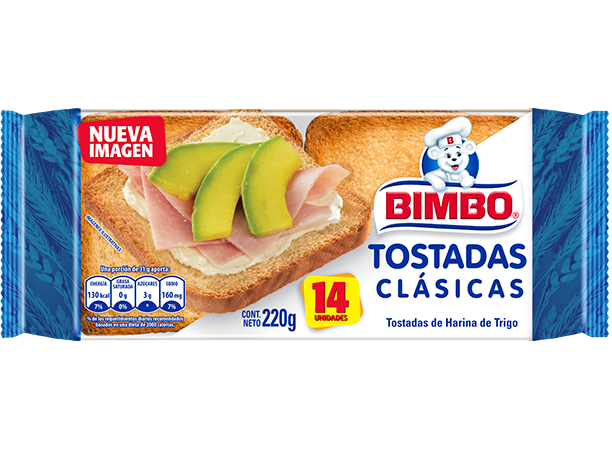 Bimbo Classic Toast Pack of 14 (220gr)