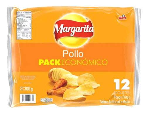 Margarita Chicken Flavour Potato Chips Pack of 12 (300gr)