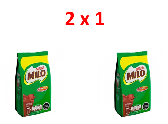 2 x 1 Milo Chocolate Flavoured Melted Powder Nestle DOY PACK (500gr)