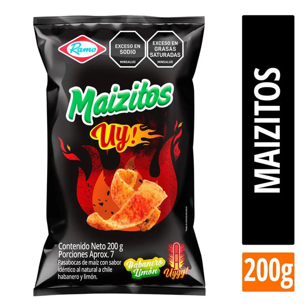 Maizitos UY Habaneros Limon / Lime Corn Chips 200g