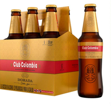 Club Colombia Beer Dorada - Bottle - Six Pack (330ml)