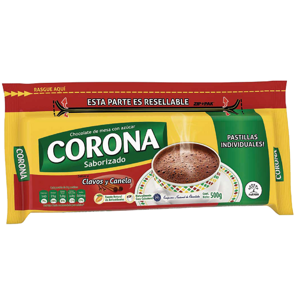 Corona Hot Chocolate Bar with Cloves & Cinnamon (500gr)