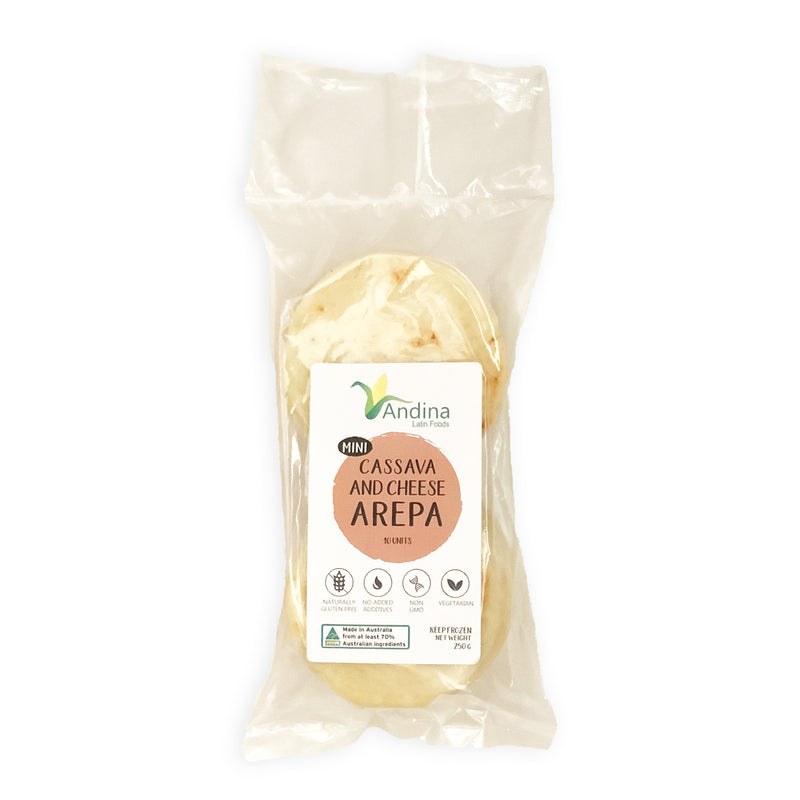Mini Cassava and Cheese Arepa Andina Pack of 10 (250gr)